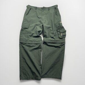 Y2K Nevada Tactical Cargo Pants Military Faded Green Baggy Skater Punk Men Sz 34